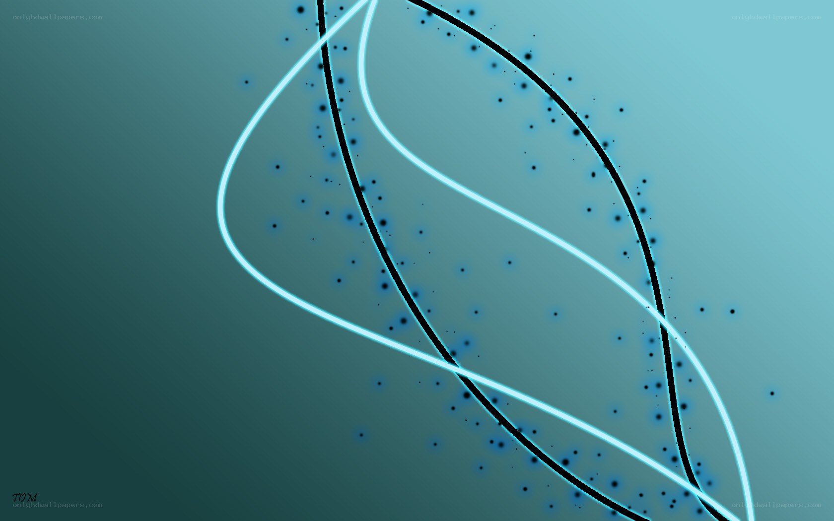 abstract blue lines and dots