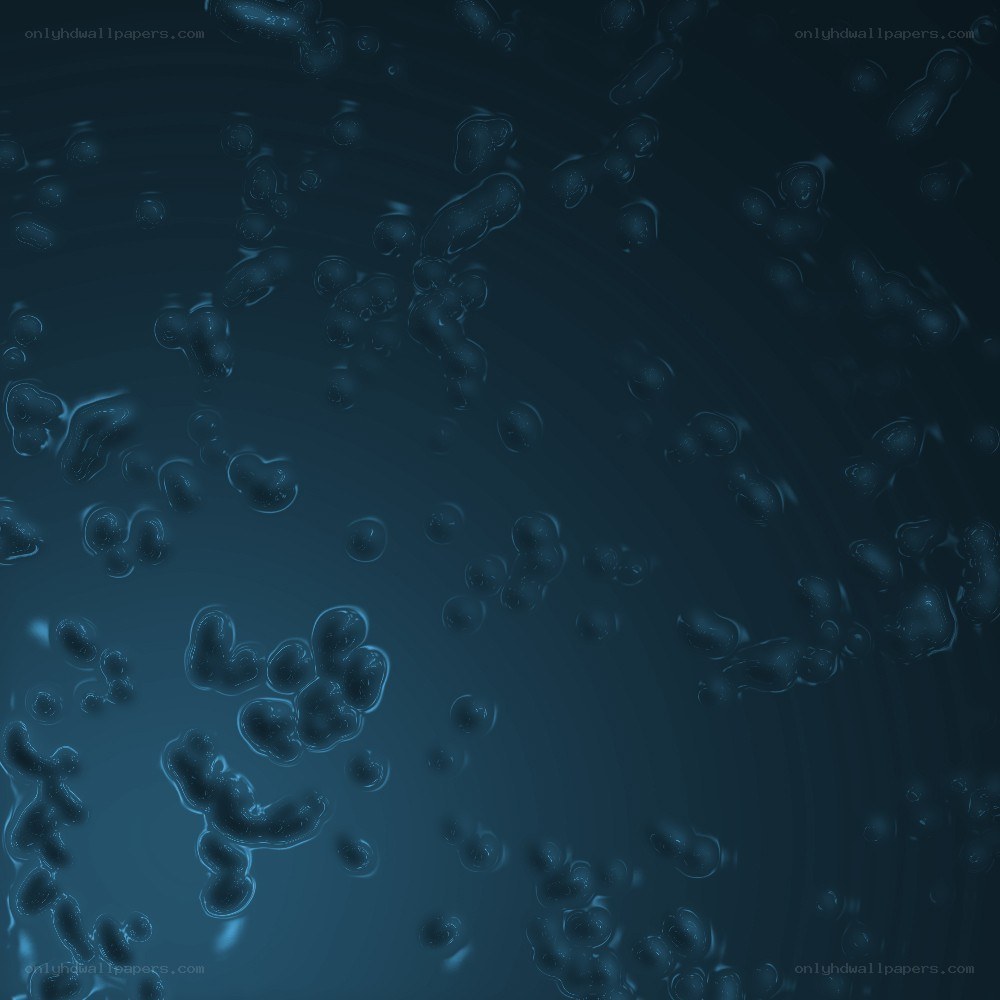 abstract blue liquid bubbles
