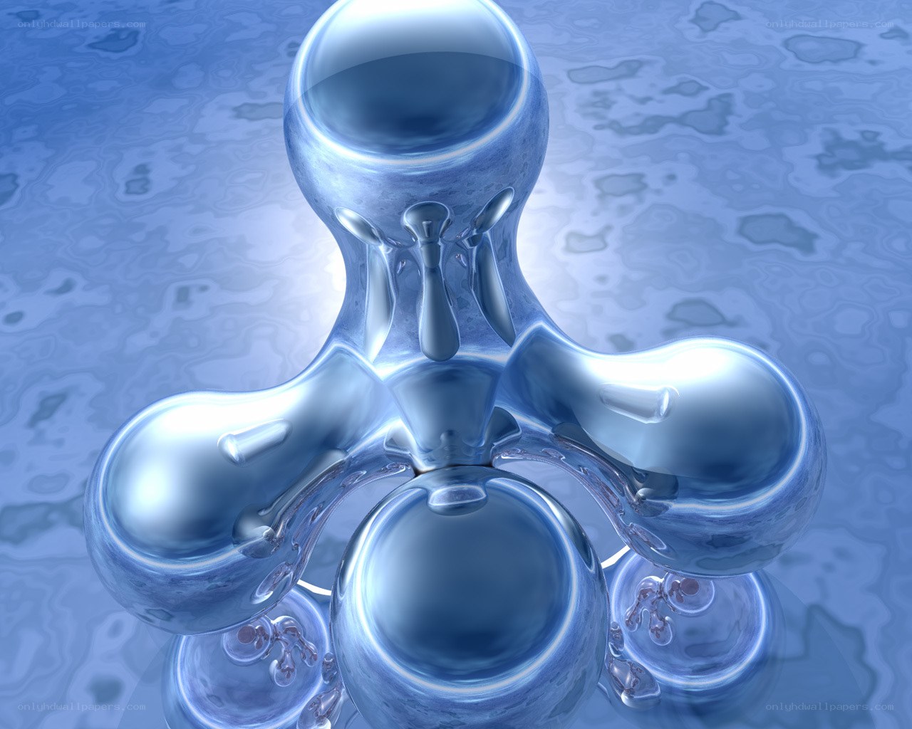 abstract blue liquid sculpture
