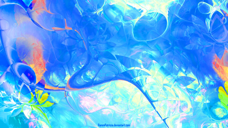 Abstract Blue Liquid Shapes — Fluid