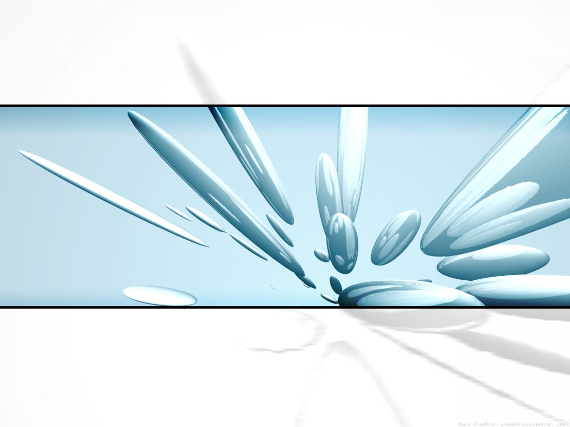 abstract blue liquid splashes