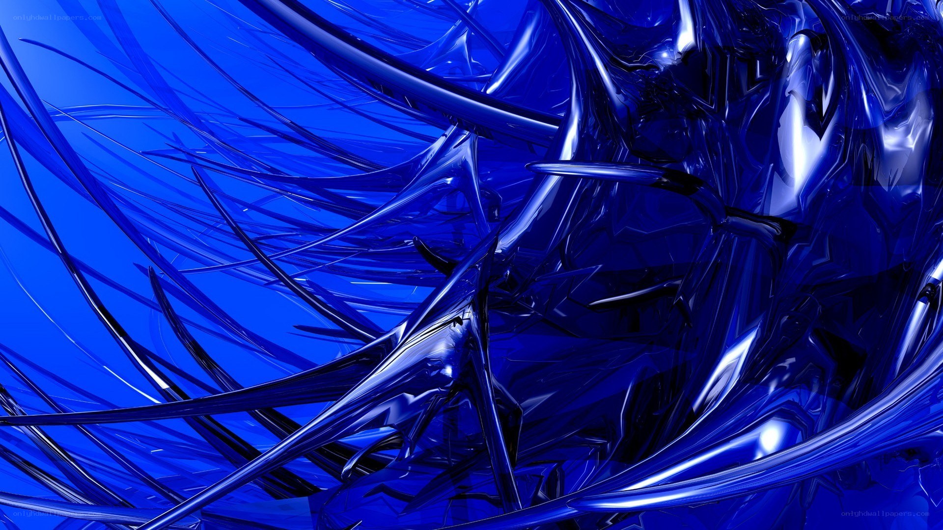 Abstract blue liquid swirl