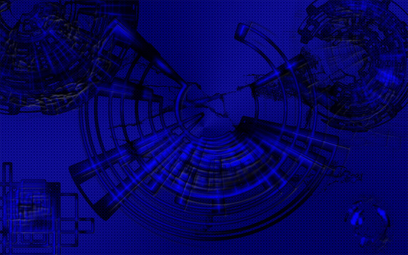 Abstract Blue Mechanical Design — Technological