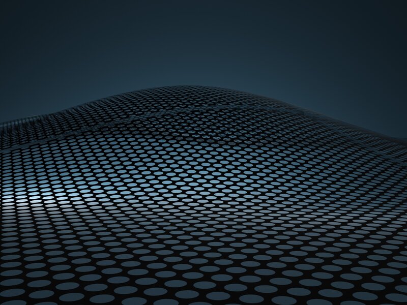 abstract blue mesh surface