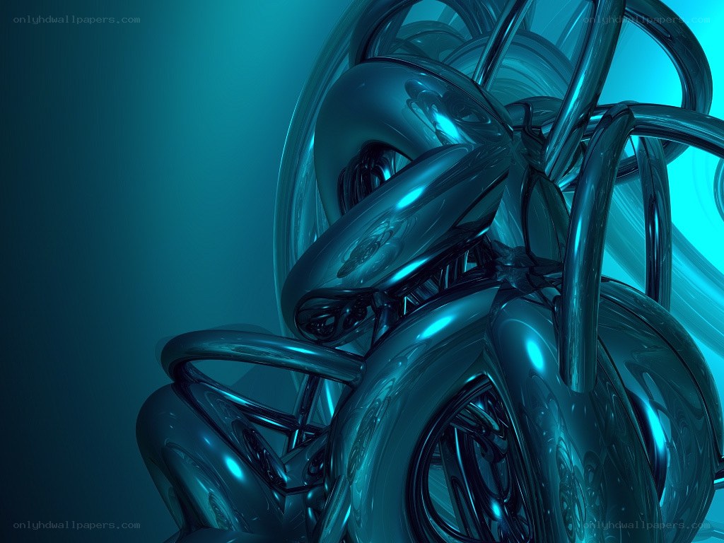 abstract blue metallic sculpture