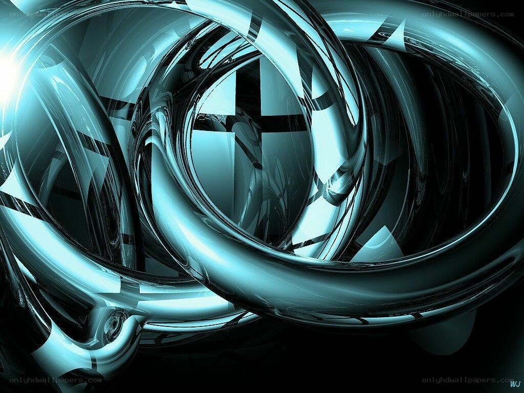 Abstract blue metallic swirls