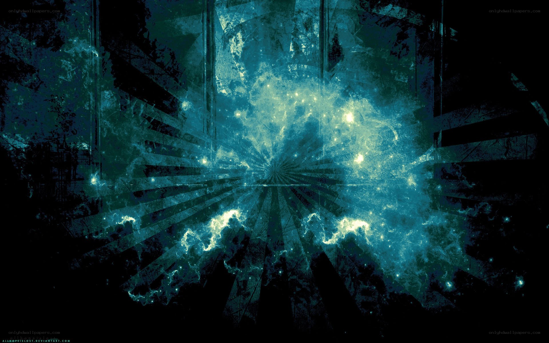 abstract blue nebula design