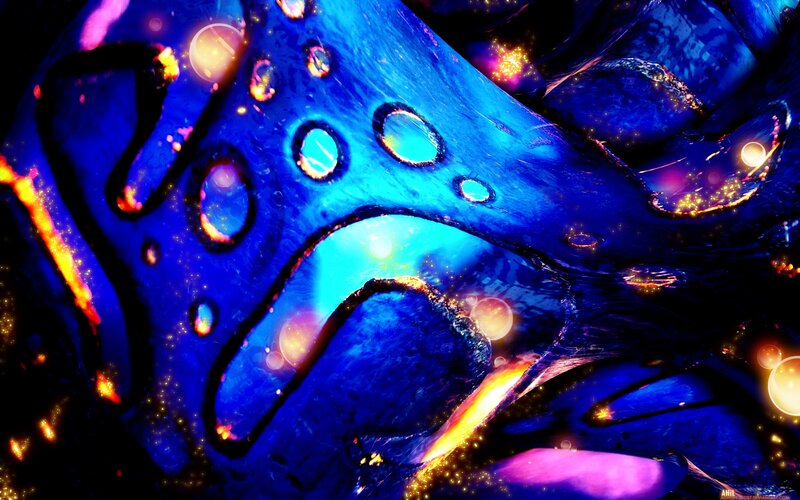 Abstract Blue Organic Form