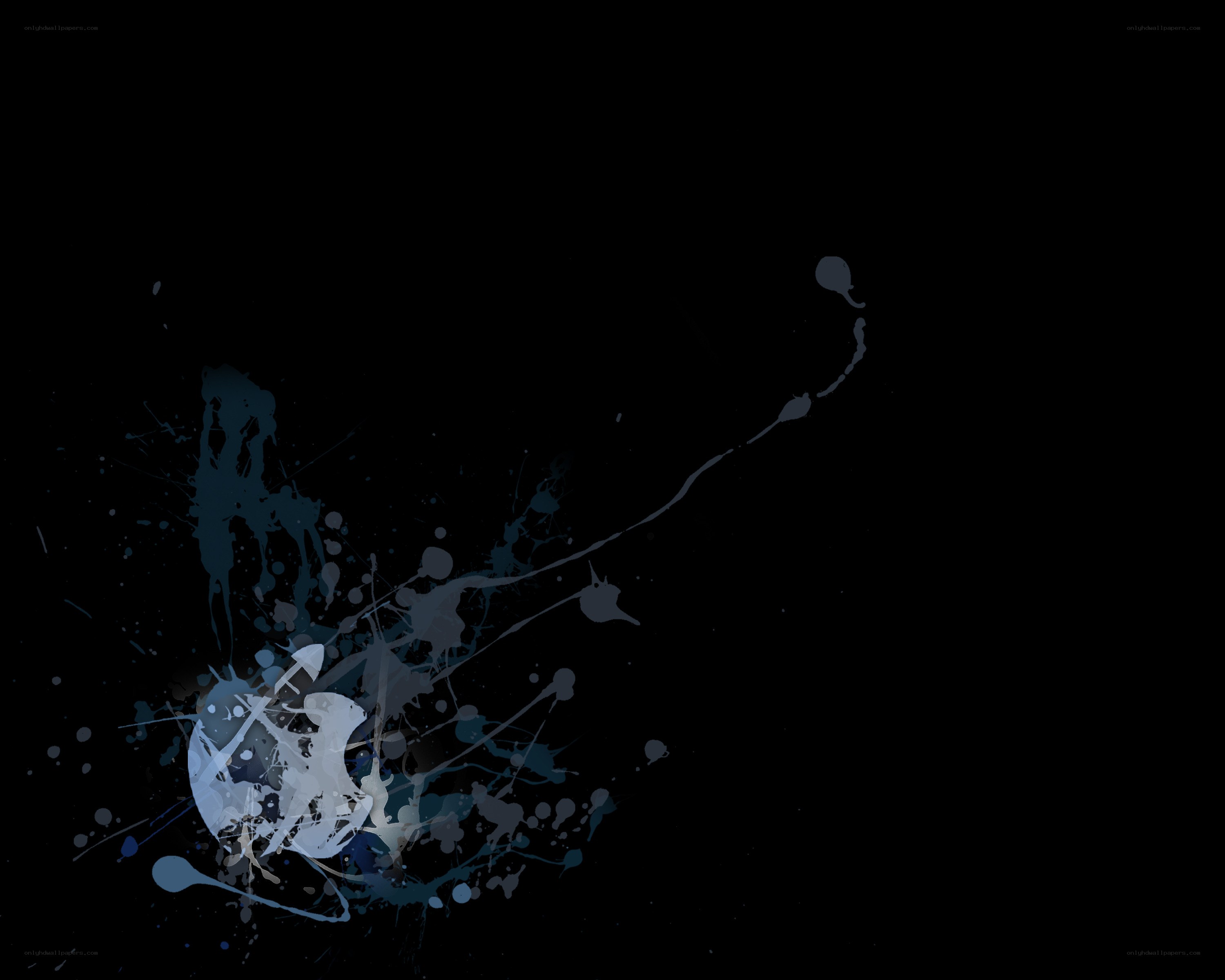 abstract blue paint splatter