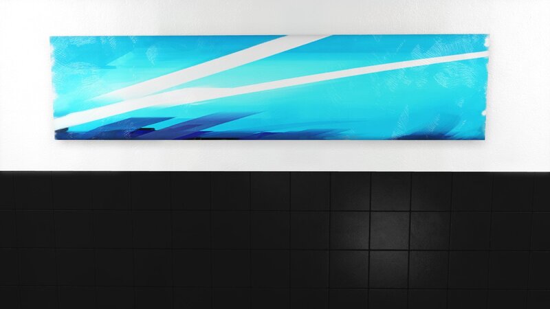 Abstract Blue Painting — Calm, Digital Art