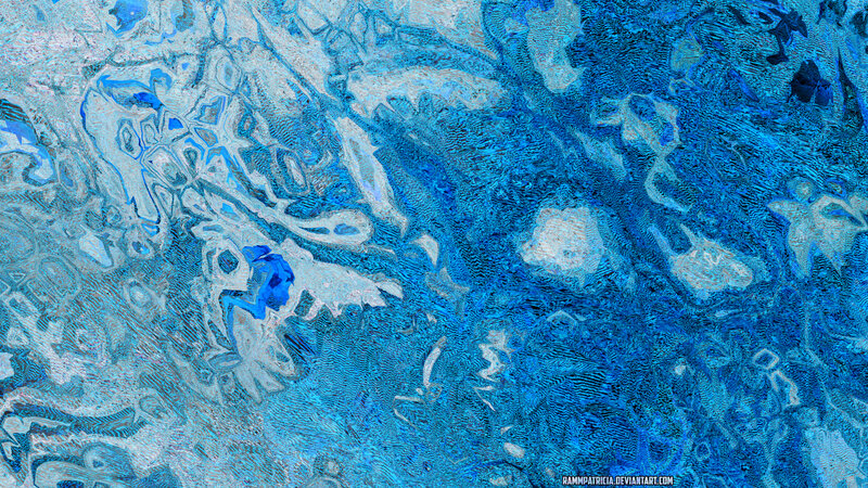 Abstract Blue Pattern — Calm, Digital Art, White