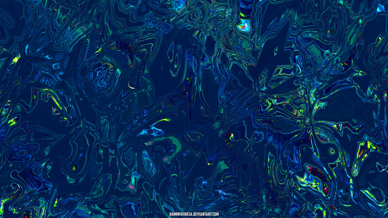 Abstract Blue Pattern — Dark, Digital Art, Green