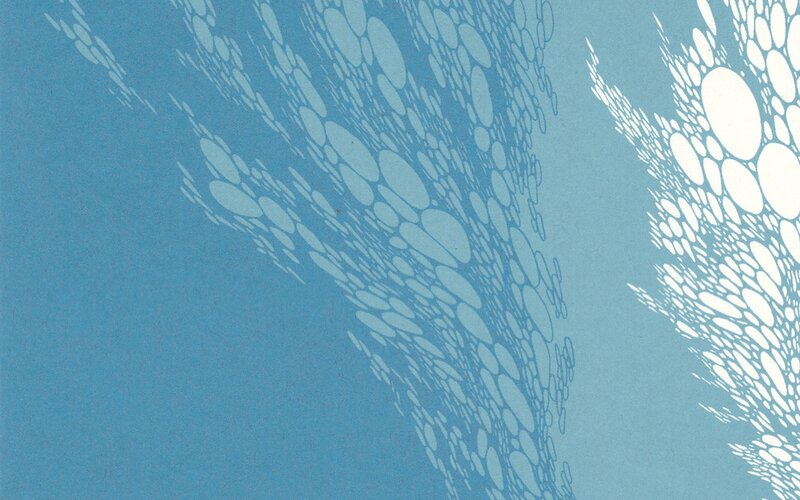 abstract blue pattern with white shapes