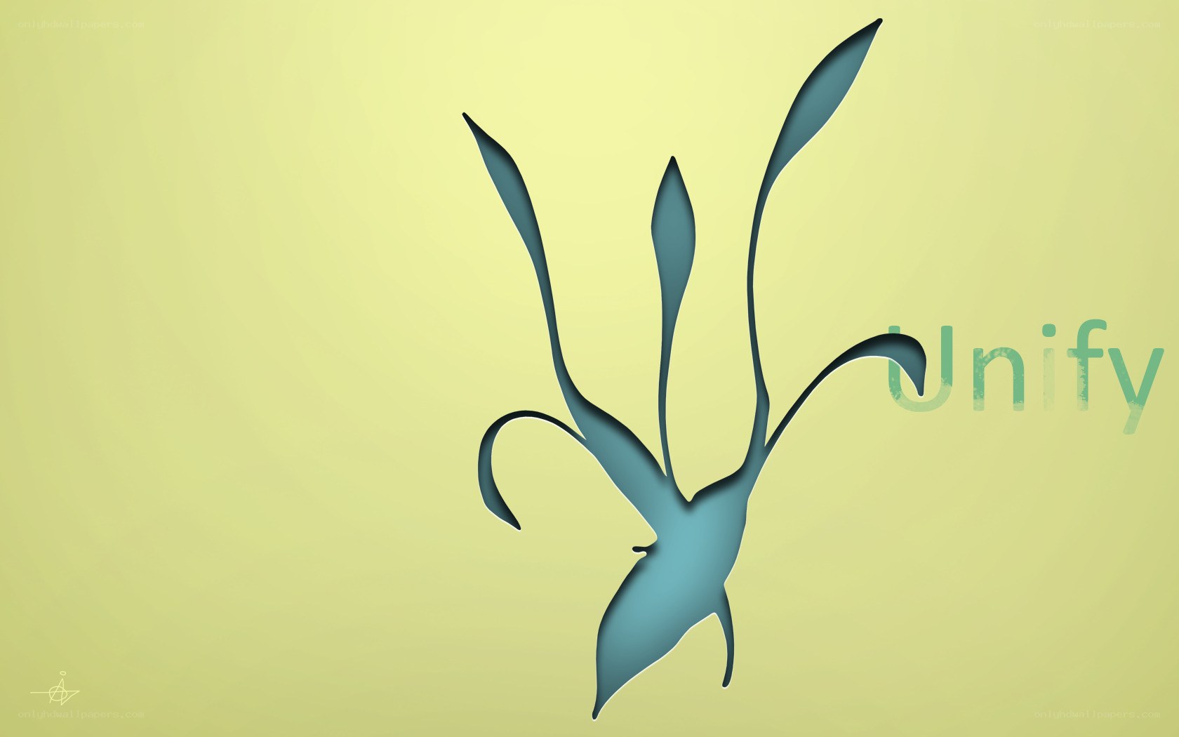 abstract blue plant design