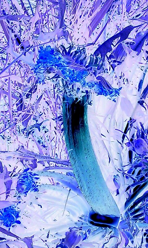 abstract blue plant form