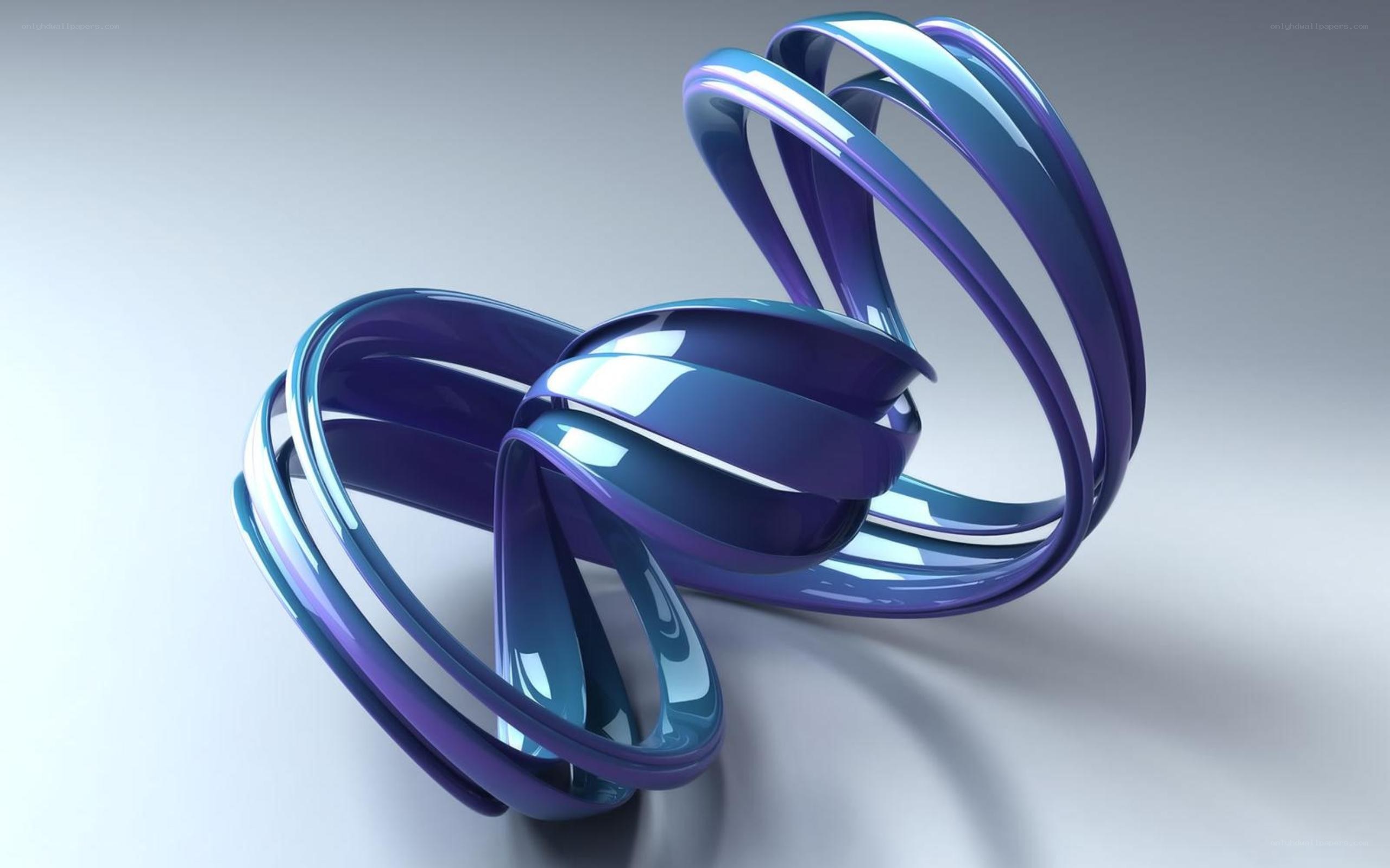 abstract blue ribbon sculpture