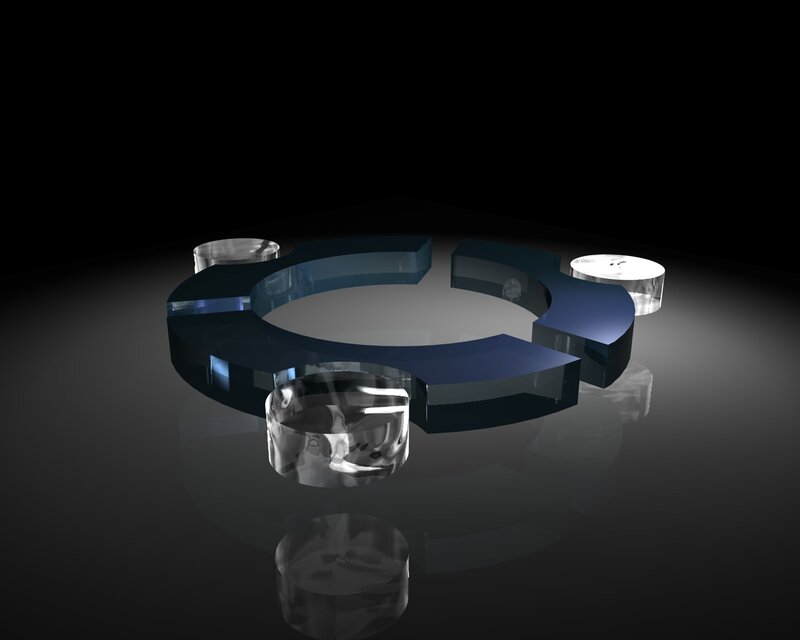 abstract blue ring structure