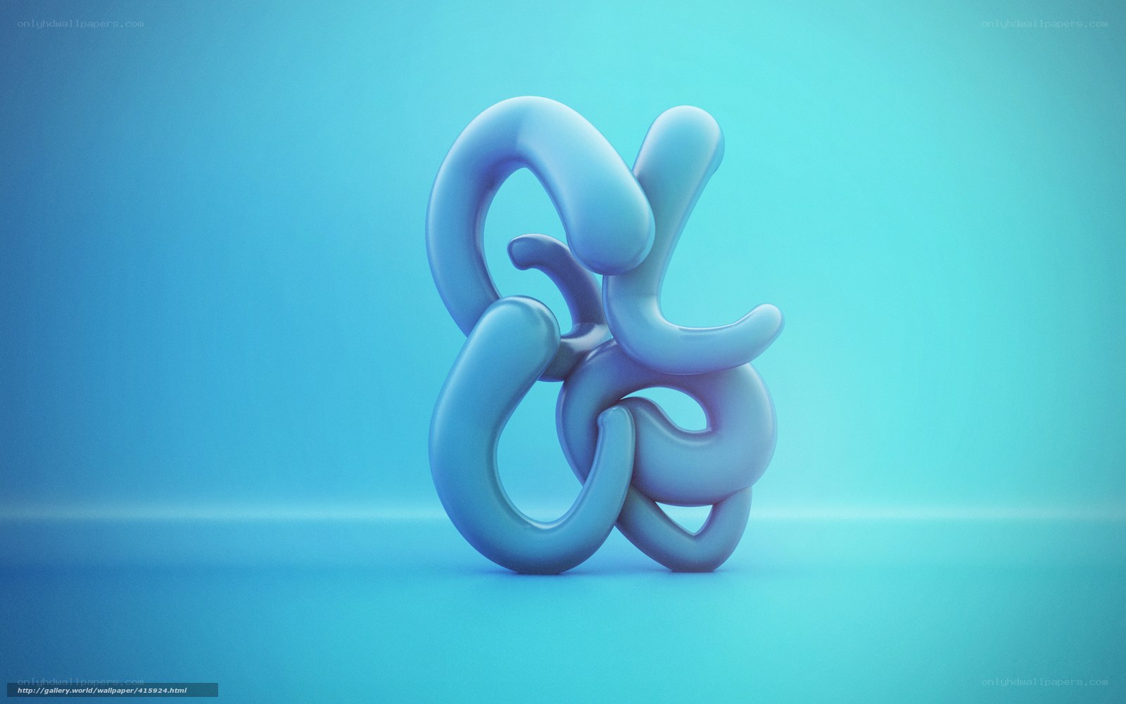 abstract blue sculpture