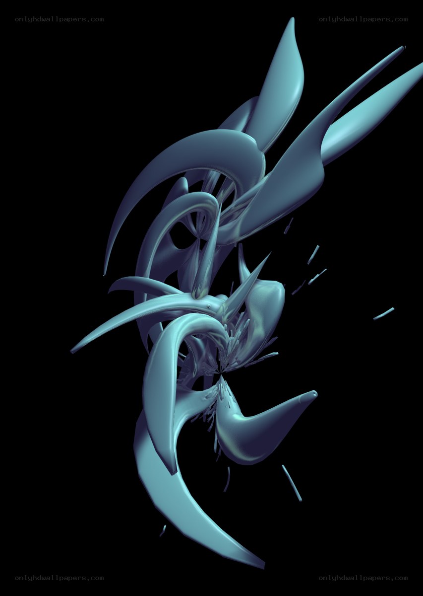 abstract blue sculpture