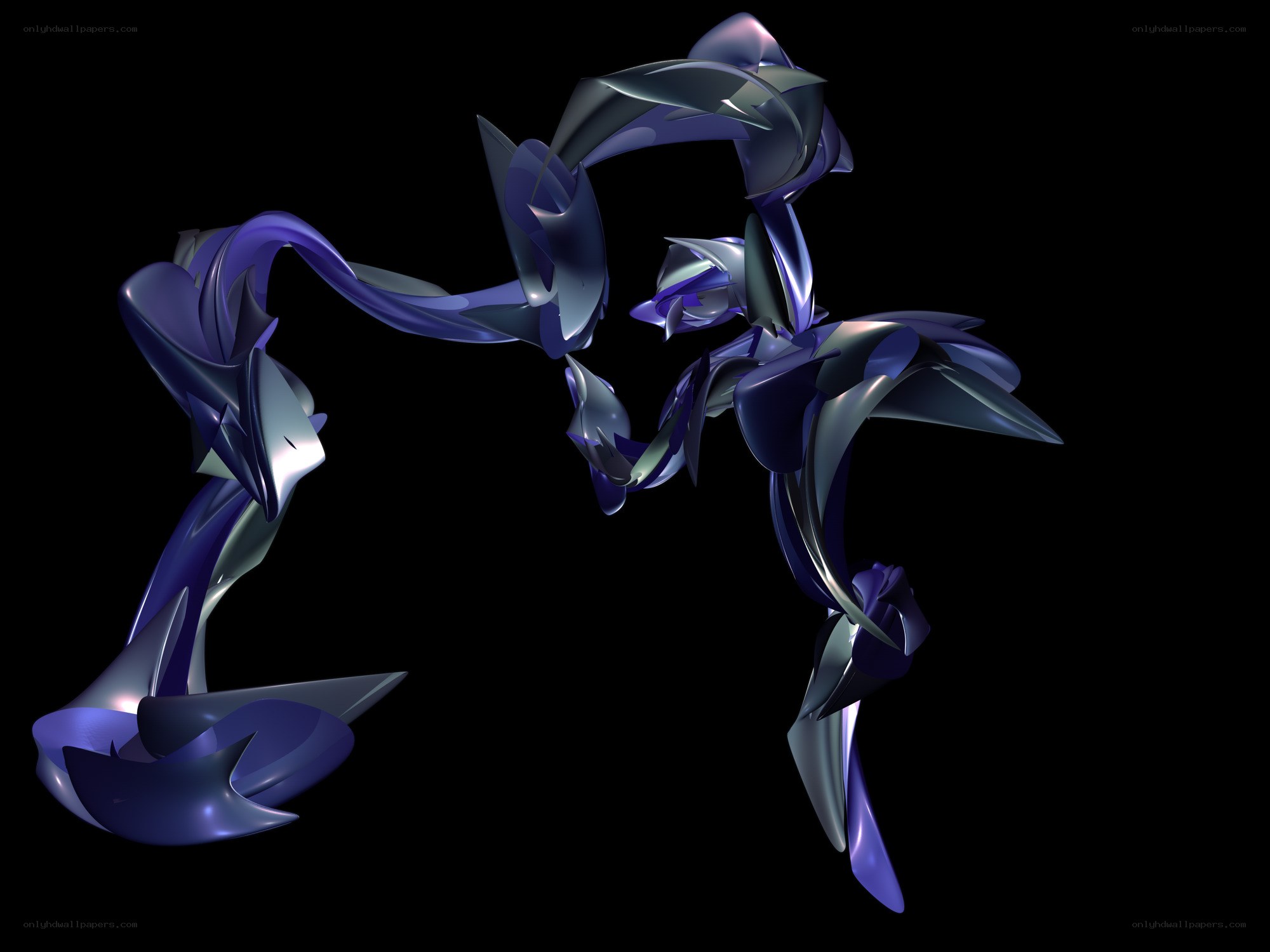abstract blue sculpture