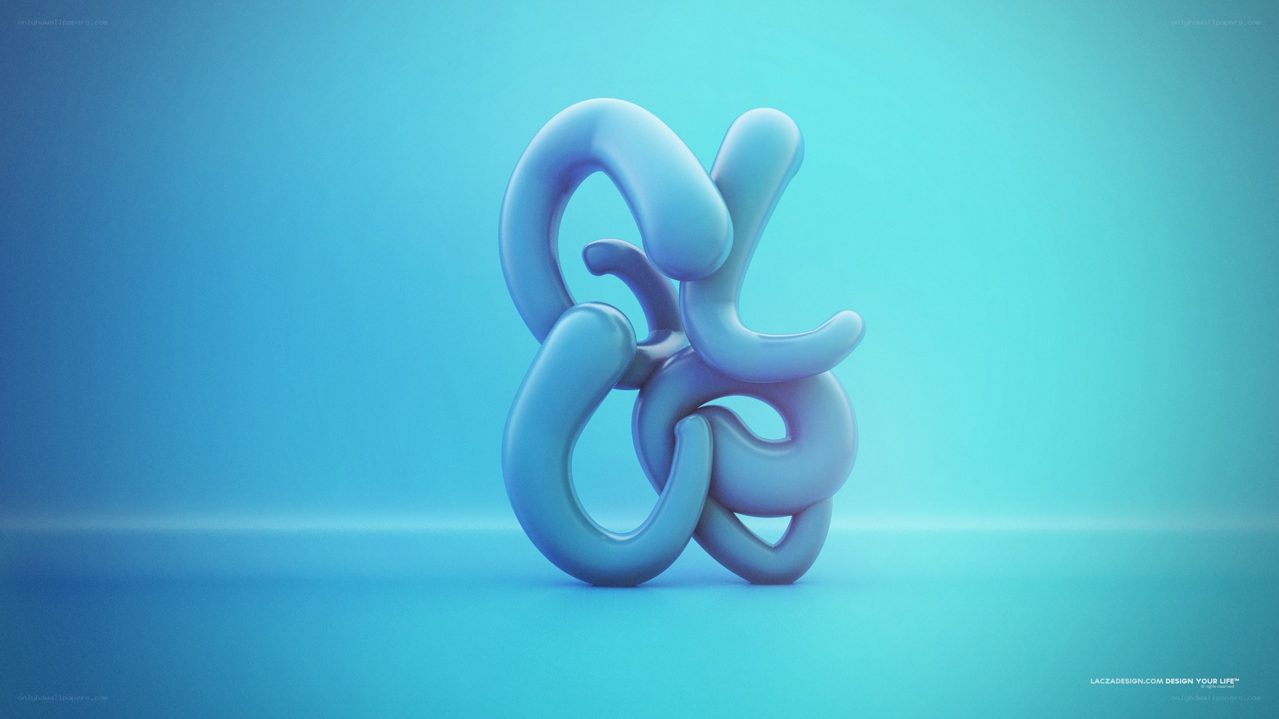abstract blue sculpture