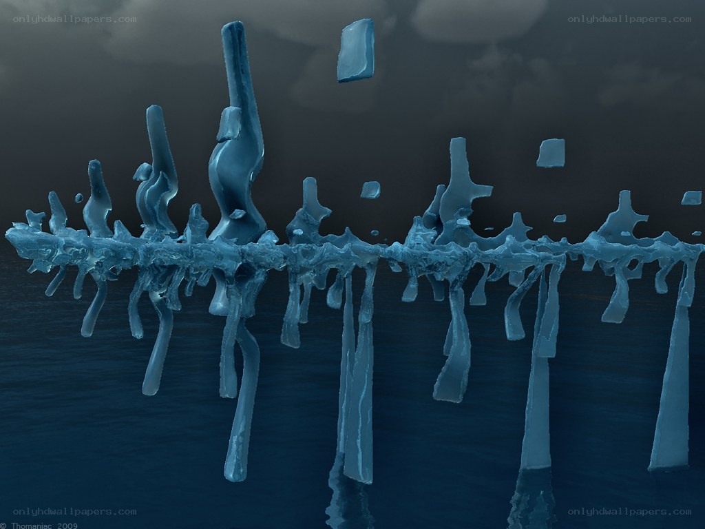 abstract blue sculpture