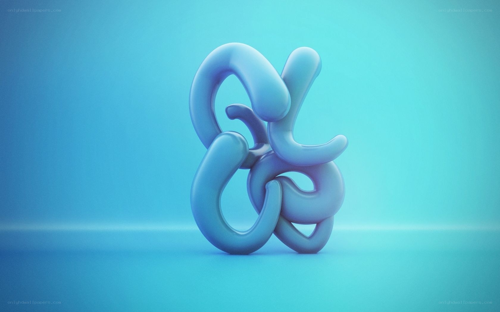 abstract blue sculpture