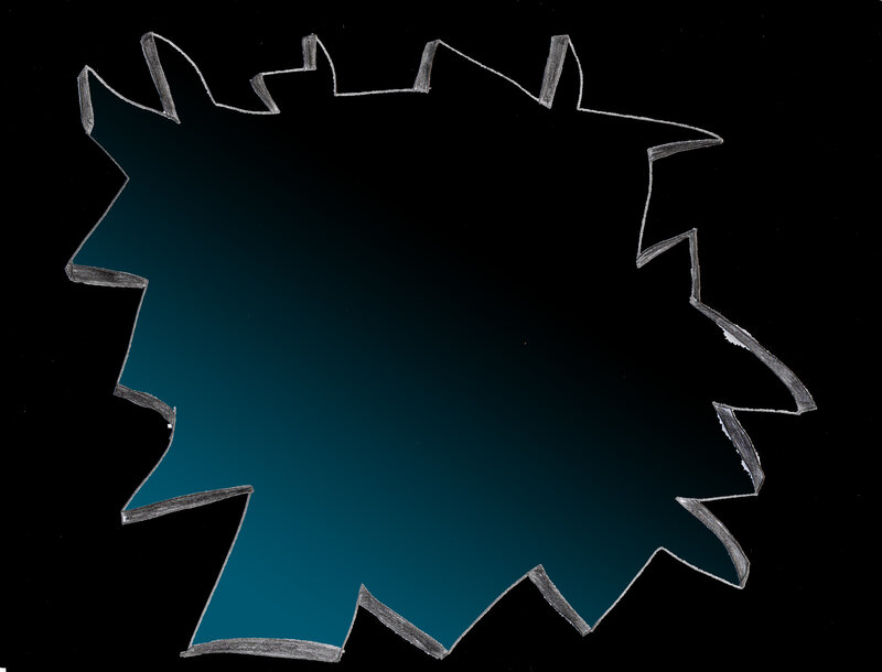 abstract blue shape on black