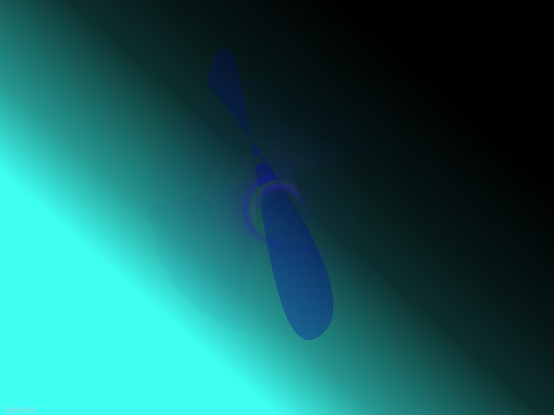 abstract blue shape on gradient