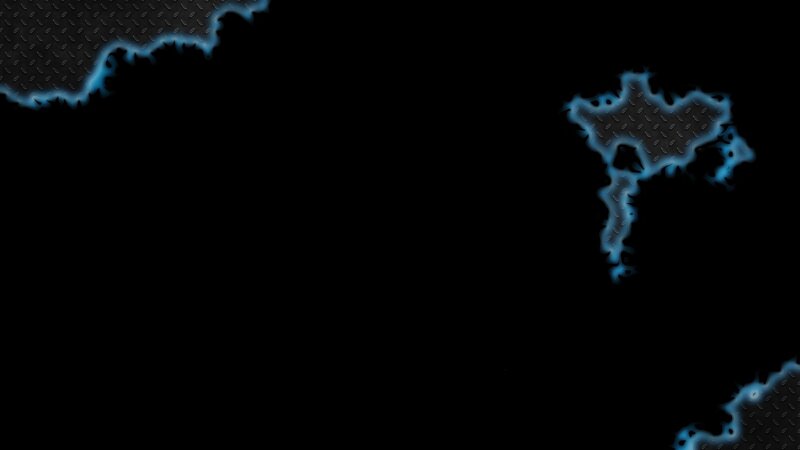 Abstract Blue Shapes — Black