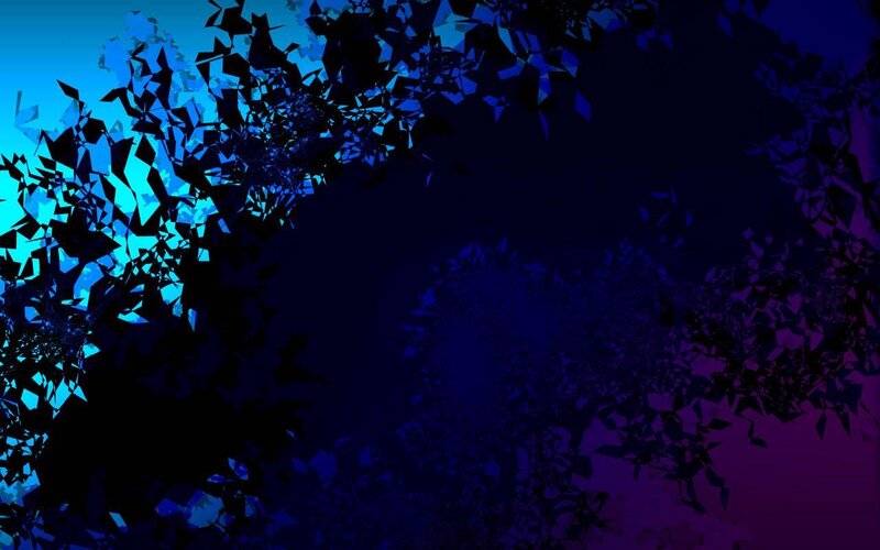 Abstract Blue Shapes — Dark, Digital Art