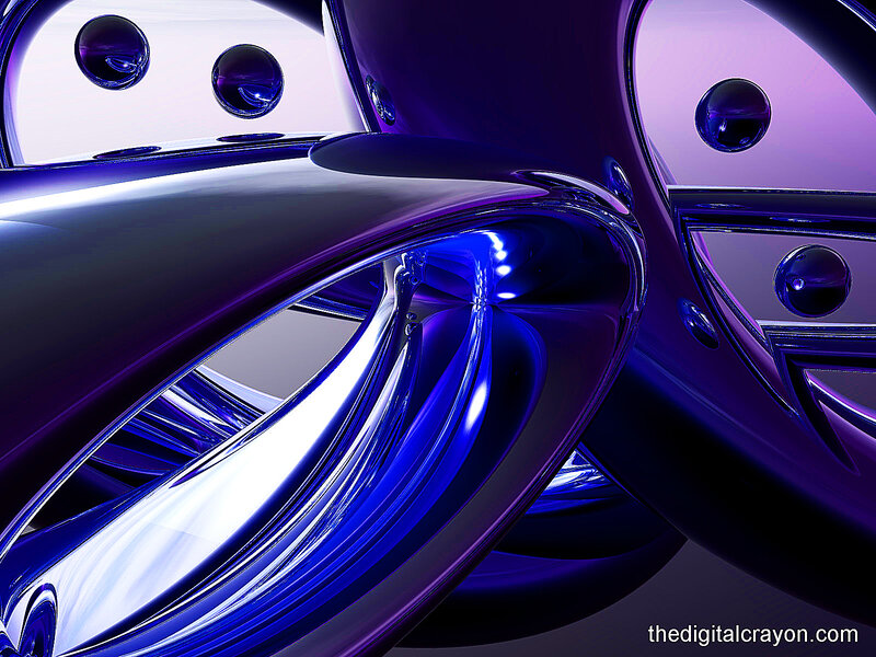 Abstract Blue Shapes — Futuristic