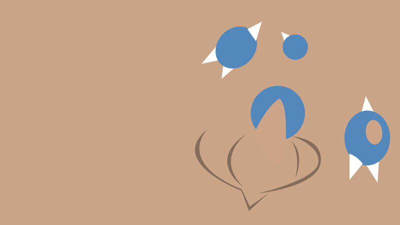 Abstract Blue Shapes — Tan