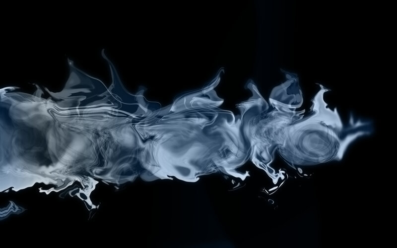 Abstract blue smoke swirl