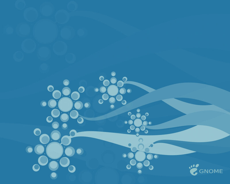 Abstract Blue Snowflakes