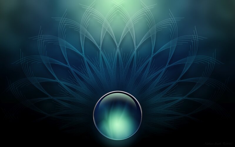 Abstract blue sphere design