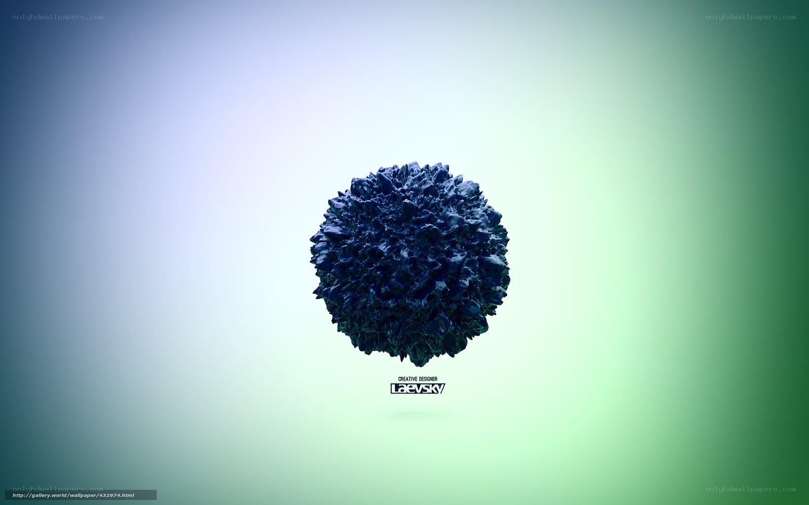 abstract blue sphere on gradient