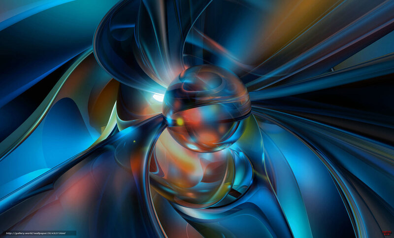 Abstract blue sphere swirl