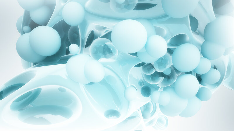 Abstract Blue Spheres — Light Blue