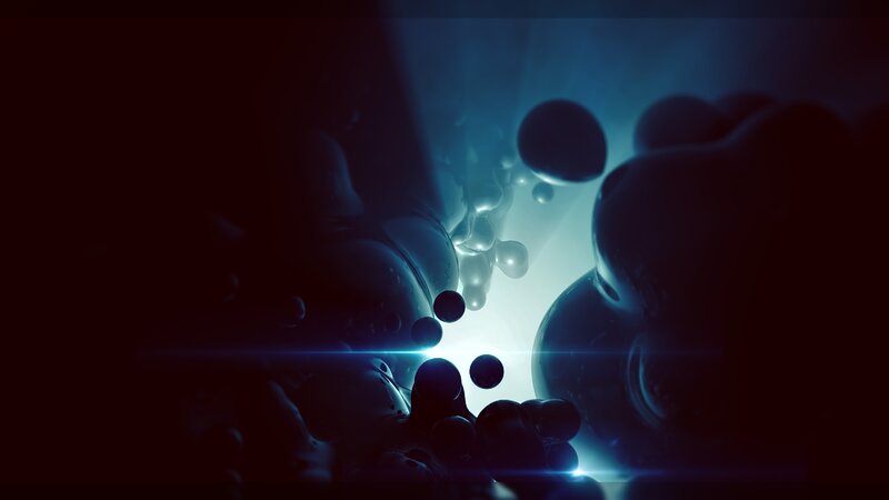 Abstract Blue Spheres