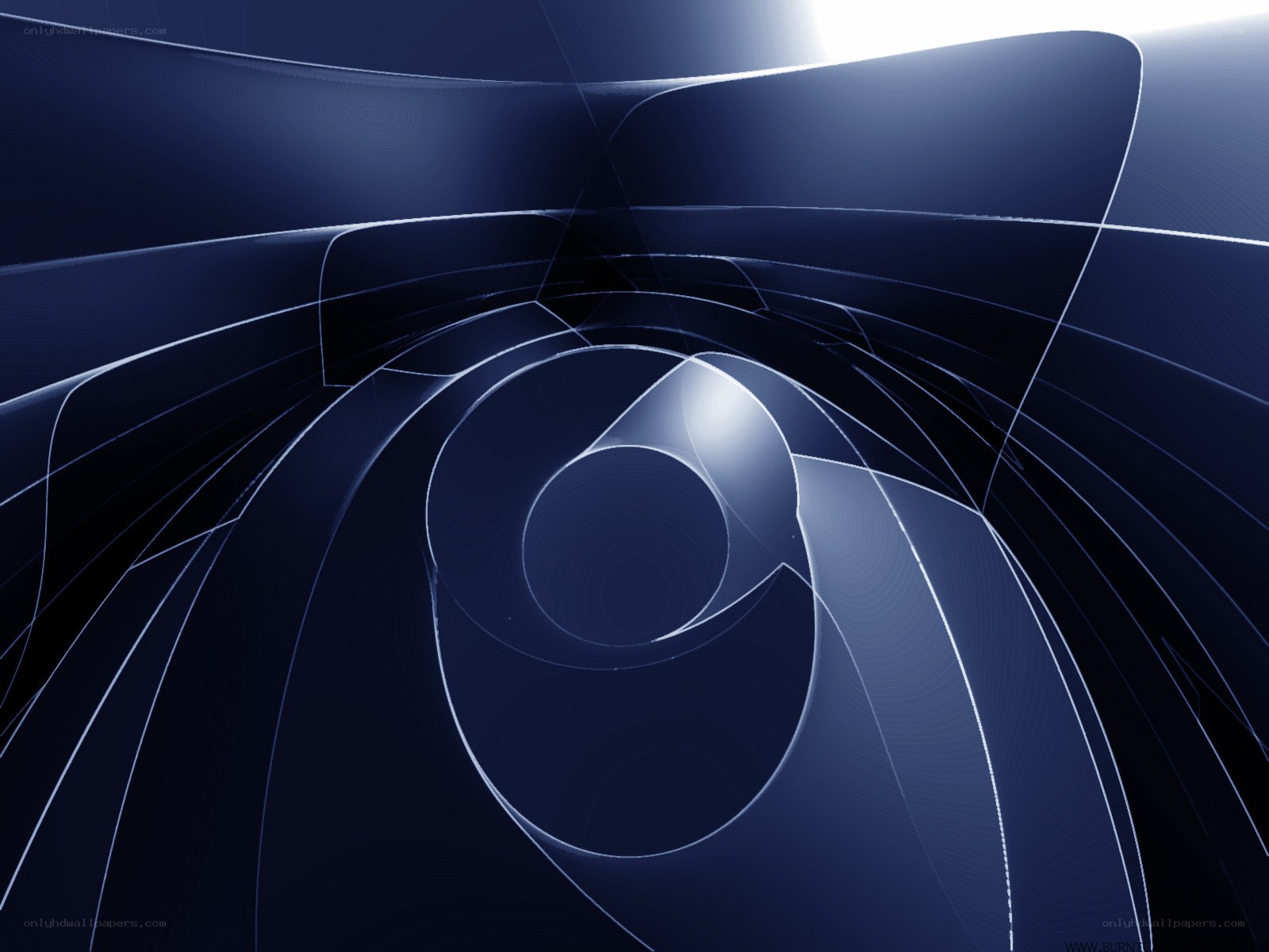 Abstract blue spiral design
