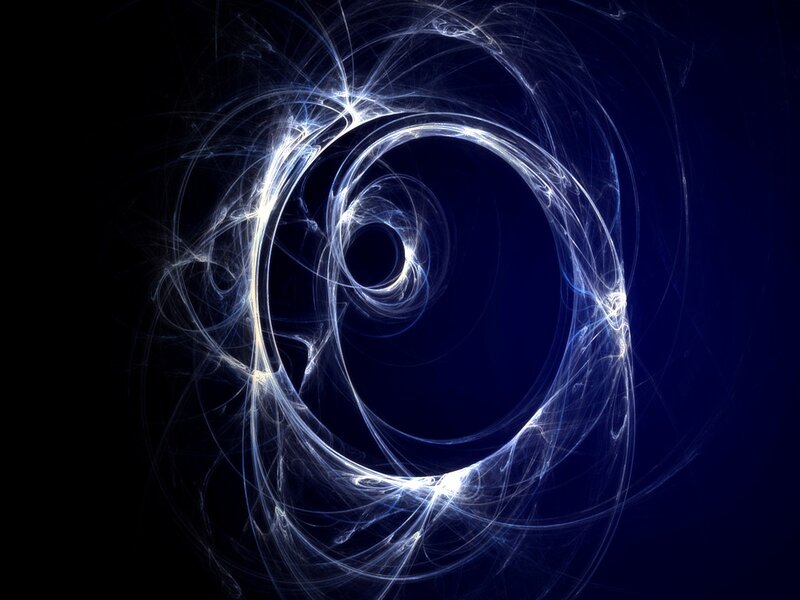 Abstract blue spiral light