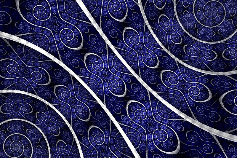Abstract blue spiral pattern