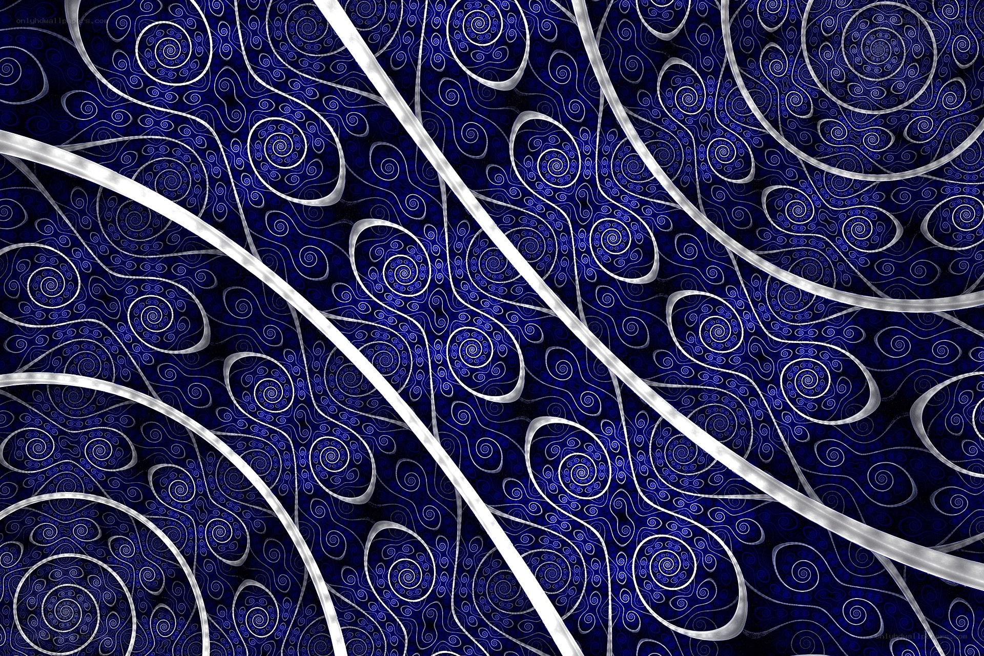 Abstract blue spiral pattern