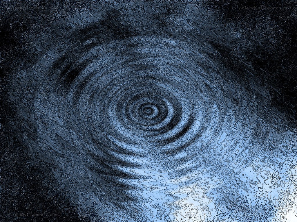 Abstract blue spiral tunnel