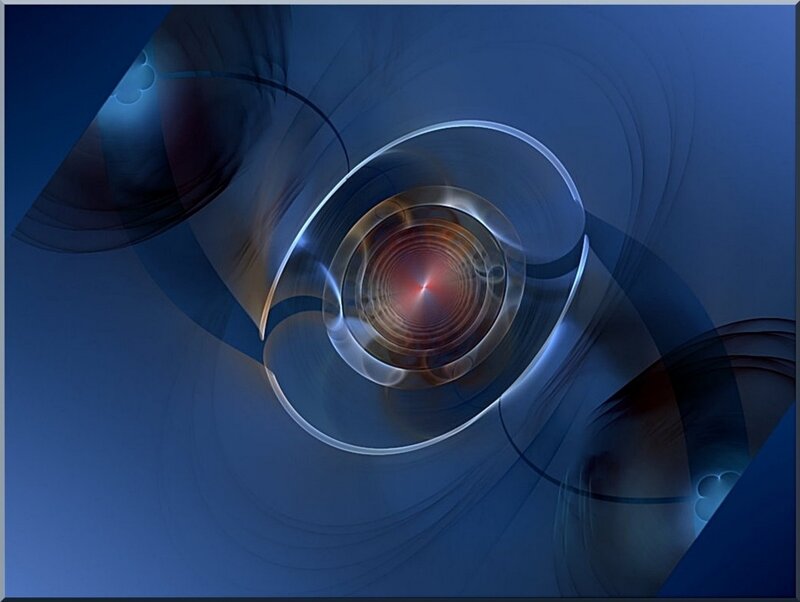 Abstract blue spiral tunnel