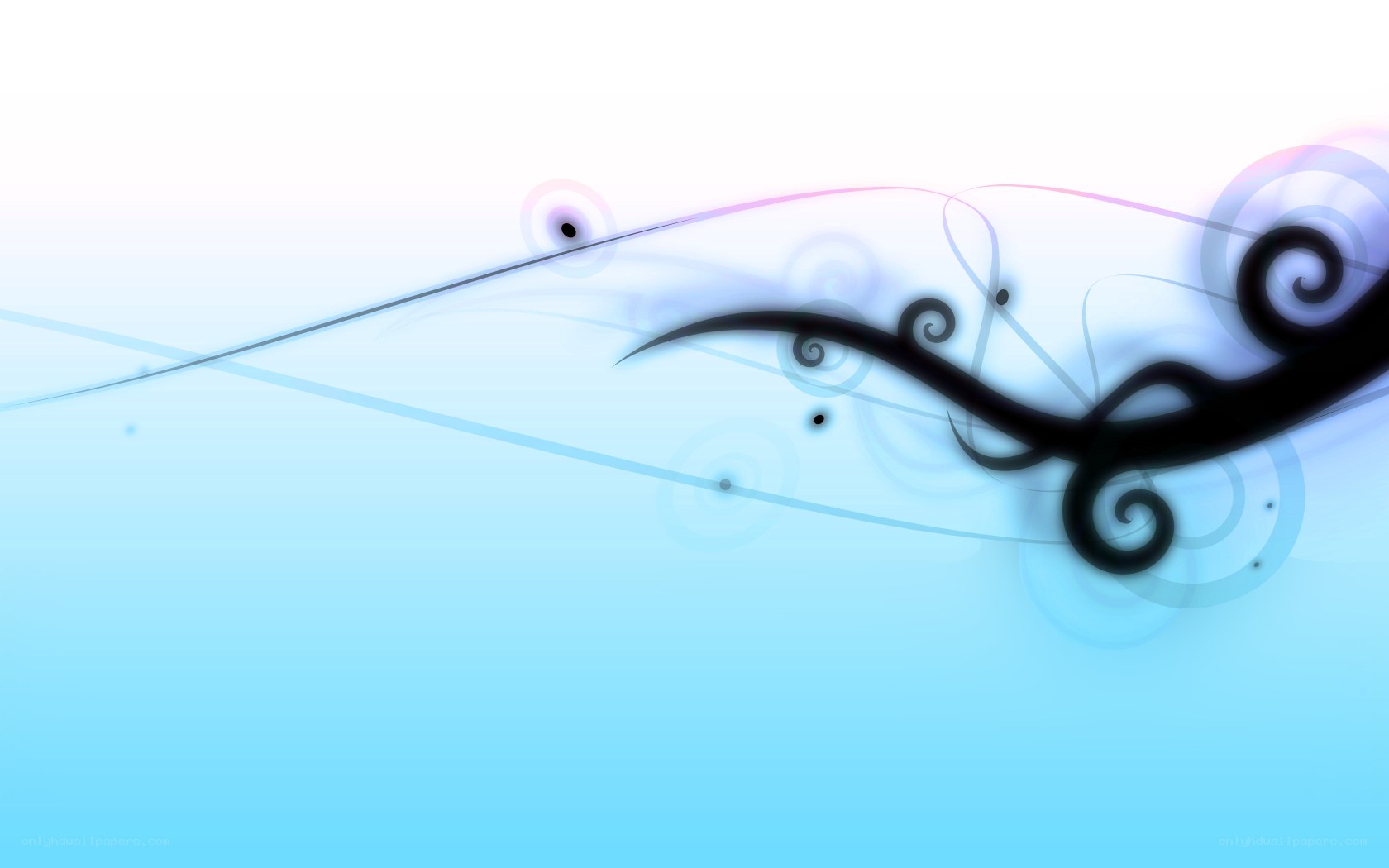 abstract blue swirl design