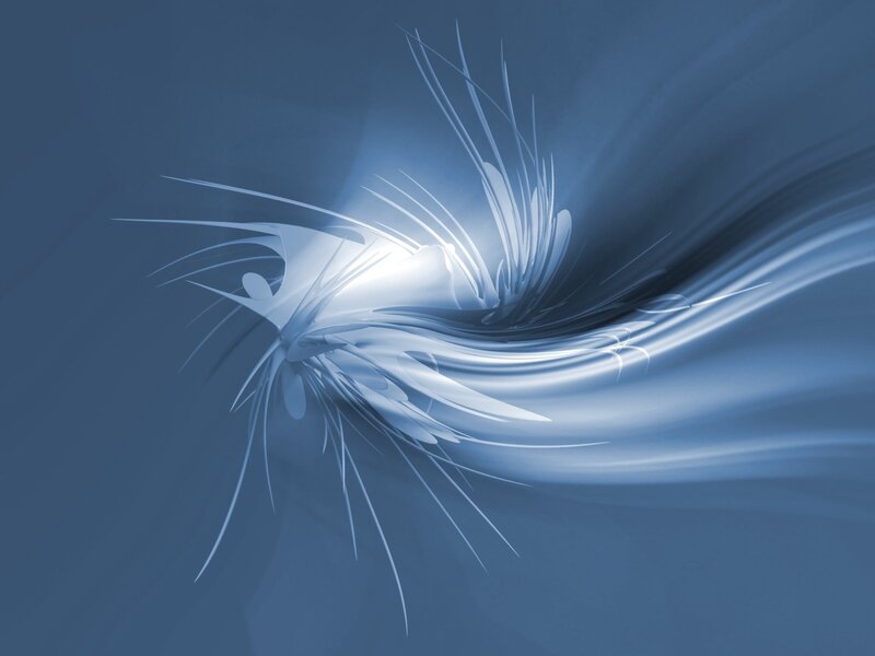 Abstract Blue Swirl — Serene, Digital Art, Light