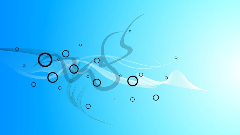 Abstract Blue Swirls and Circles — Calm