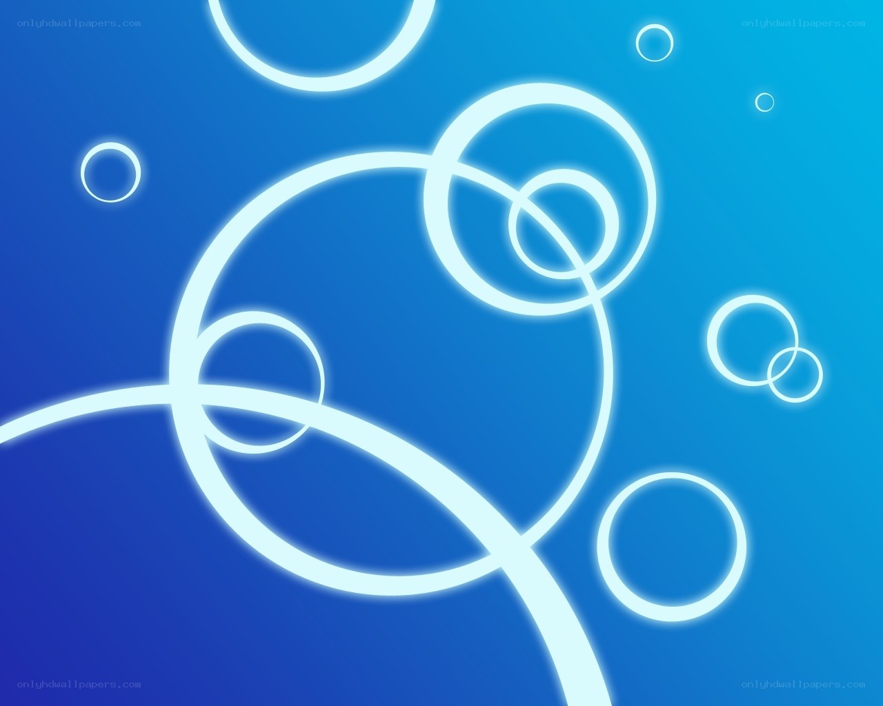 abstract blue swirls and circles